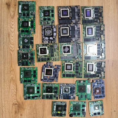 25 Notebook Laptop MXM Grafikkarten GPU  Konvolut  Nvidia ATI AMD Ungetestet