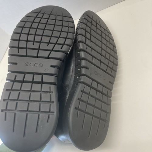 ECCO Gruuv Studio Plain Toe Leather Black Sz 14 MENS Sneakers Athletic Shoes 48 - Picture 10 of 11
