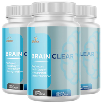 Brain Clear- Brain Support- 3 Bottles- 180 Capsules