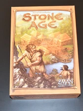 Stone Age w/Stone Age The Expansion Z-Man Board Game  (Updated English Rules) VG