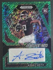 2024 Prizm Draft Picks Ainias Smith Saturday Star Auto FOTL Green Shimmer 08/08