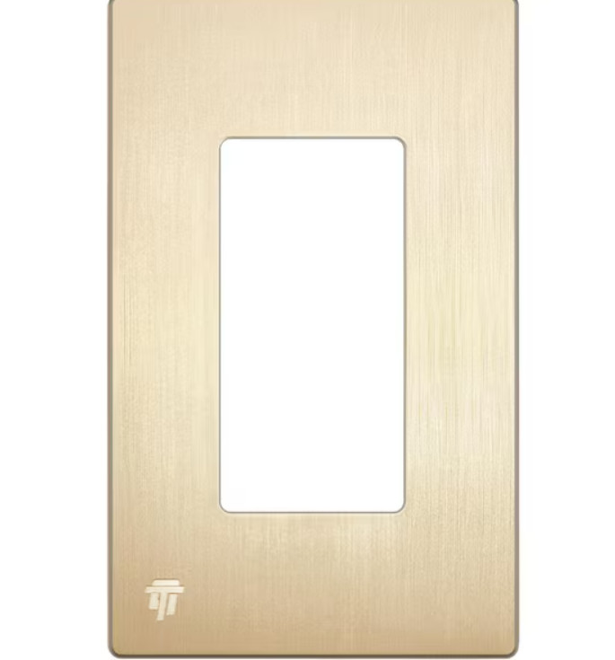 ENERLITES Elite 4.68 in. H x 2.93 in. L, Brushed Gold 1-Gang
