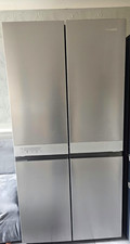 Hotpoint 4 Door French Door Fridge-Freezer Frost-Free LED Freestanding Silver