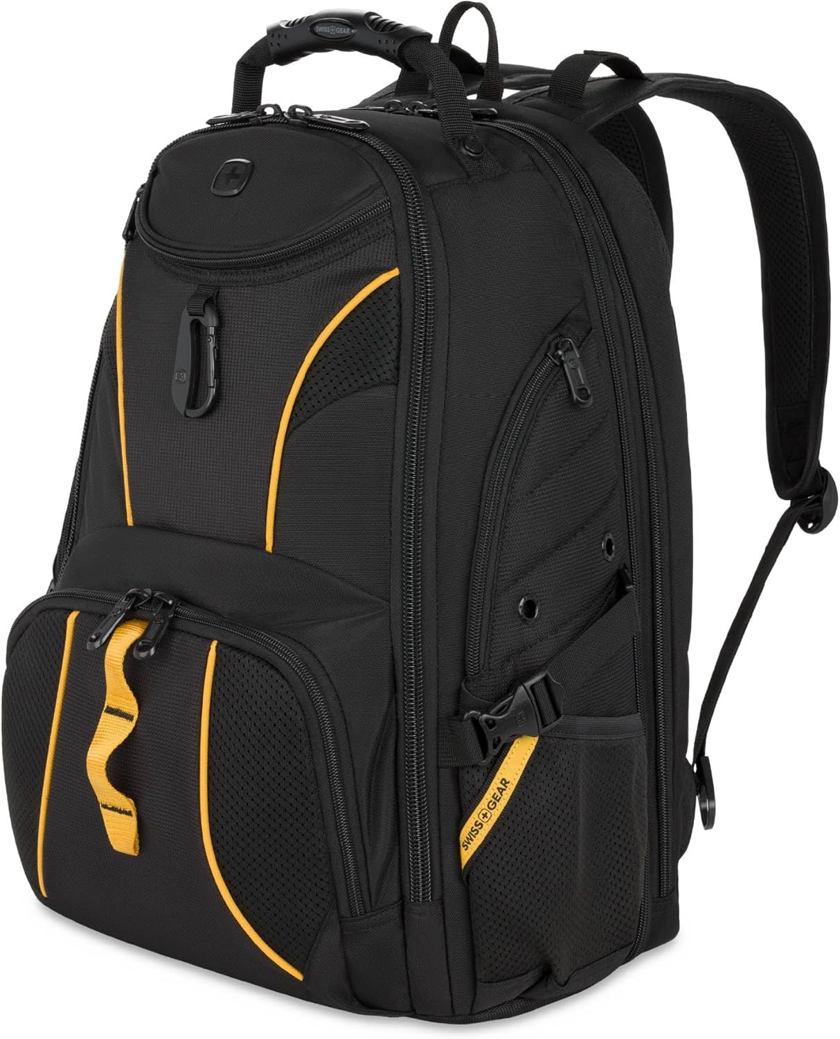 1900 Scansmart TSA 17 Laptop Backpack, Black/Gold, 19-Inch