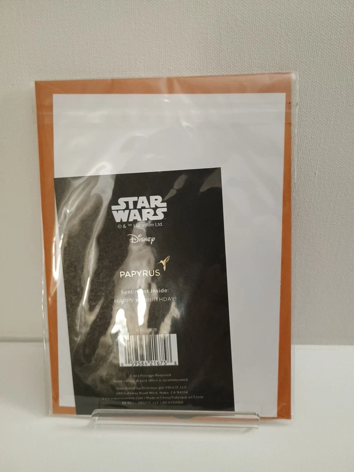 Papyrus Star Wars Birthday Card BB 8 Sealed Discontinued New Spin Me - Image 2 of 3
