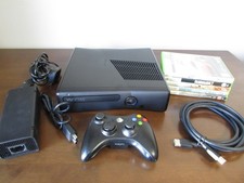 MICROSOFT XBOX 360 SLIM 250GB - WITH GAMES AND ACCESSORIES - FULLY WORKING