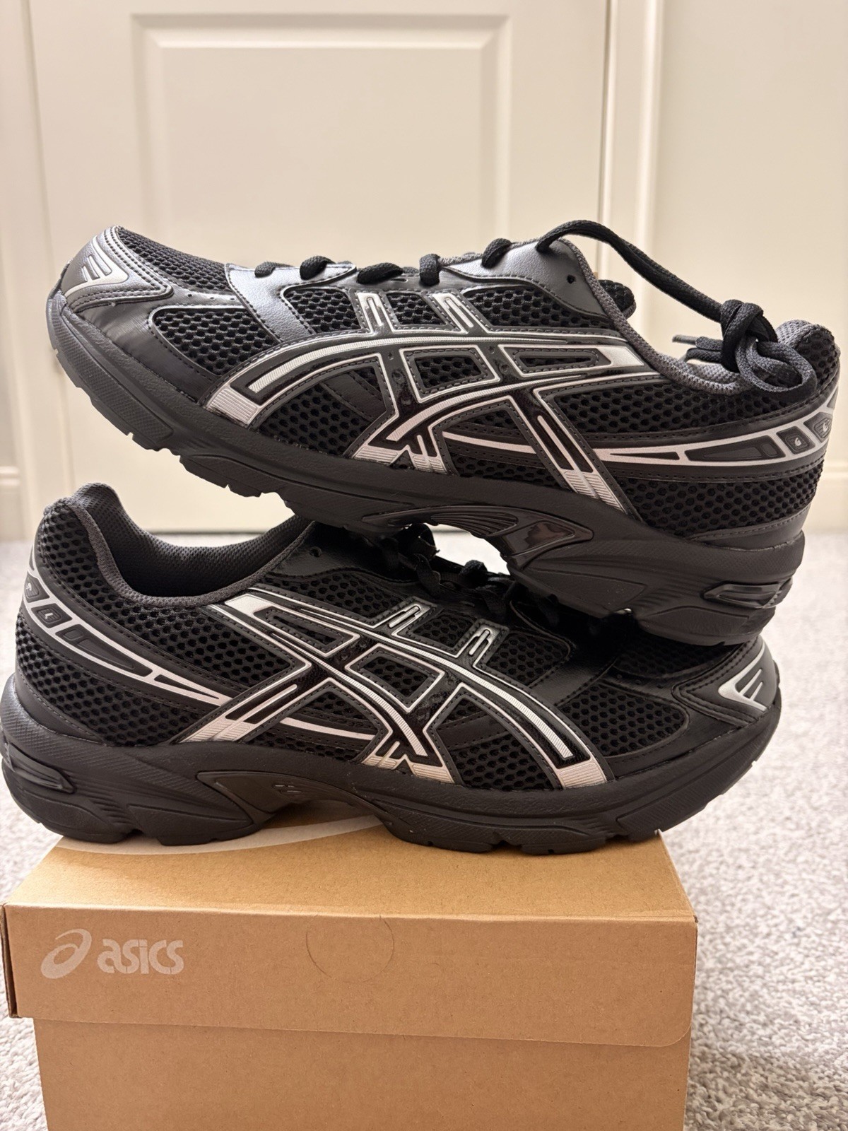 Sz-10.5M ASICS GEL-1130 Black Pure Silver 1201A906-001 Men’s Sneaker  thumbnail 2