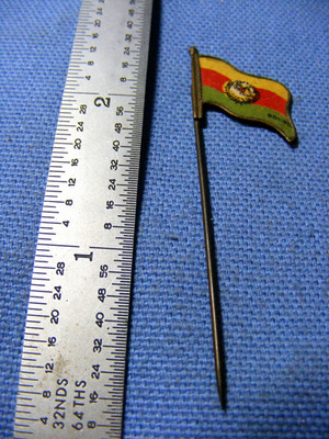 1890's High Admiral Cigarette Stick Pin Flag Bolivia