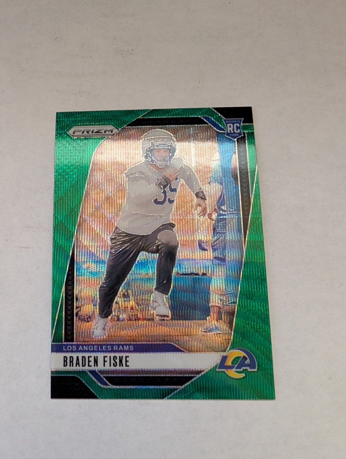 2024 Panini Prizm - Rookies Braden Fiske #310 Green Wave Prizm (RC)