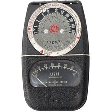 GE General Electric Exposure Light Meter DW-68 w/ Leather Case Vintage Working