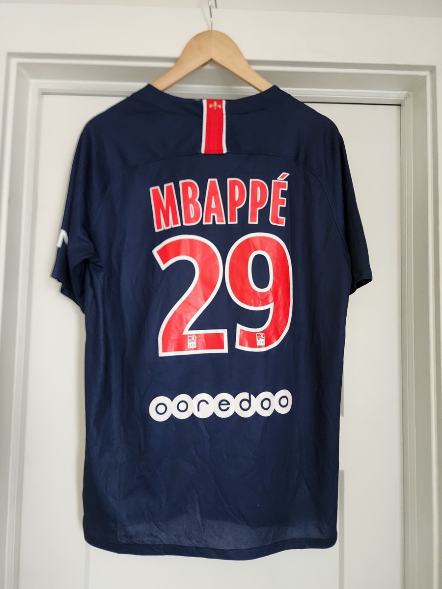 Maillot Équipe De France 2018/2019 – Taille L, Domicile, Numéro 10 MBAPPÉ, Adidas, Occasion