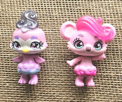 2 Mattel Cloudees Toy Figures Purple Penguin 3'', Breezy Koala 3.25''