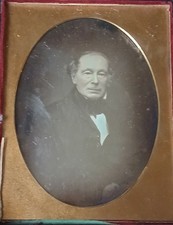 J.H Whitehurst Daguerreotype Of A Formal Looking Gentleman In A Suit