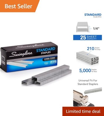 High-Performance S.F. 1 Standard Staples with Chisel Point - Jam-Free Experience