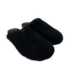 Jenni Kayne Women's Shearling Slip-On Moc Clogs Black Size 39/US 9