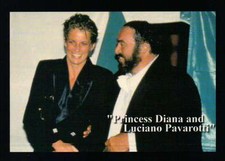 Princess Diana and Luciano Pavarotti, Opera --- Trading Card, Not a Postcard