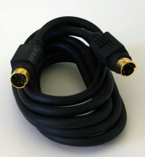 6 Foot S-Video Male to Male Cable - Black Six feet 6ft 6' 