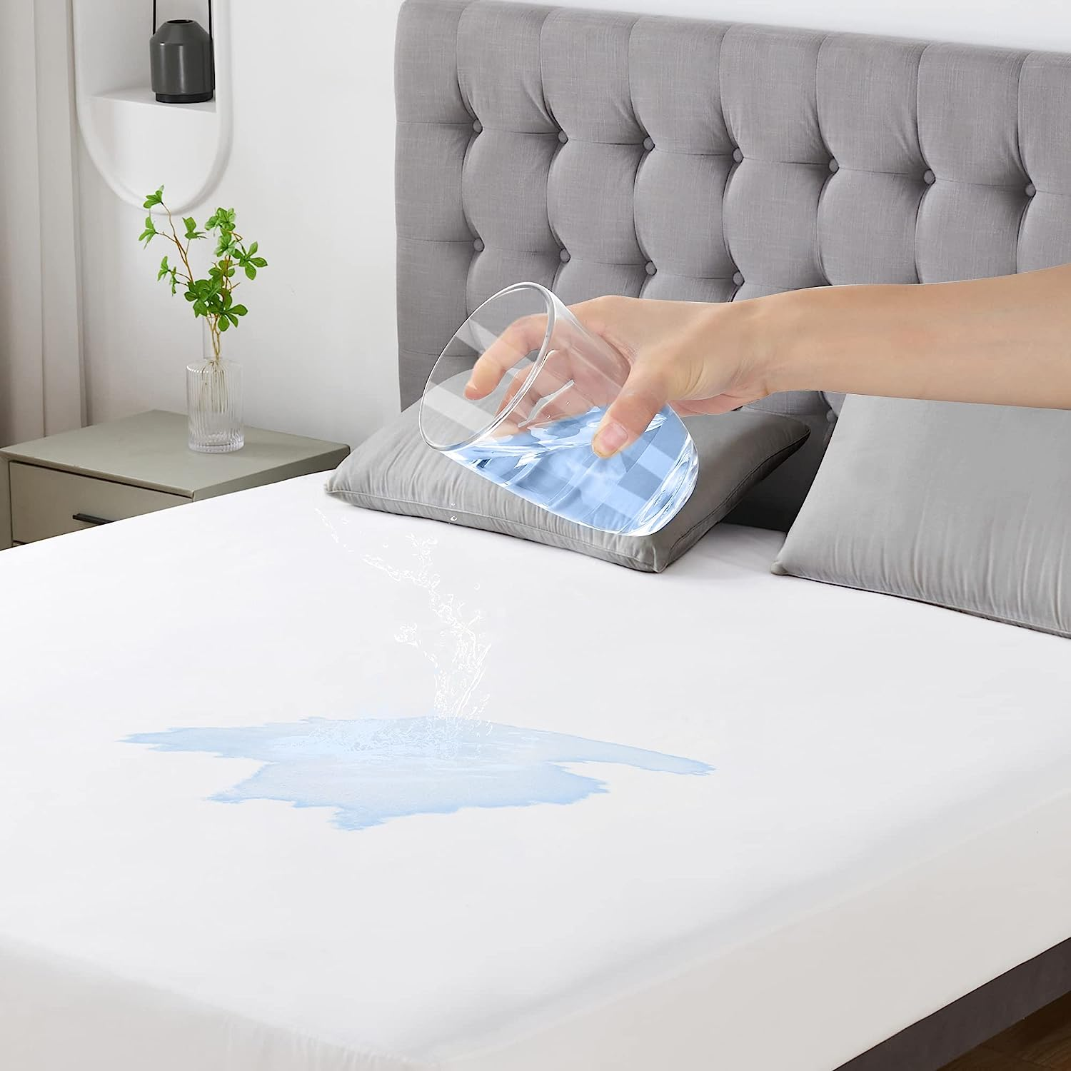 Mattress Protector, 100% Waterproof Mattress Cover 40Cm Deep Pocket Design- Fitt-image