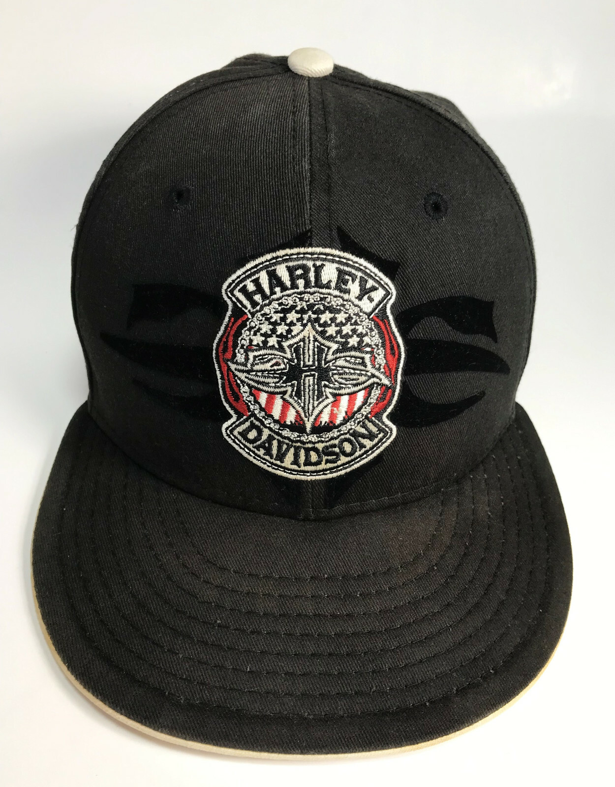 Vintage Harley Davidson Motorcycle Hat New Era Baseball Cap Fitted