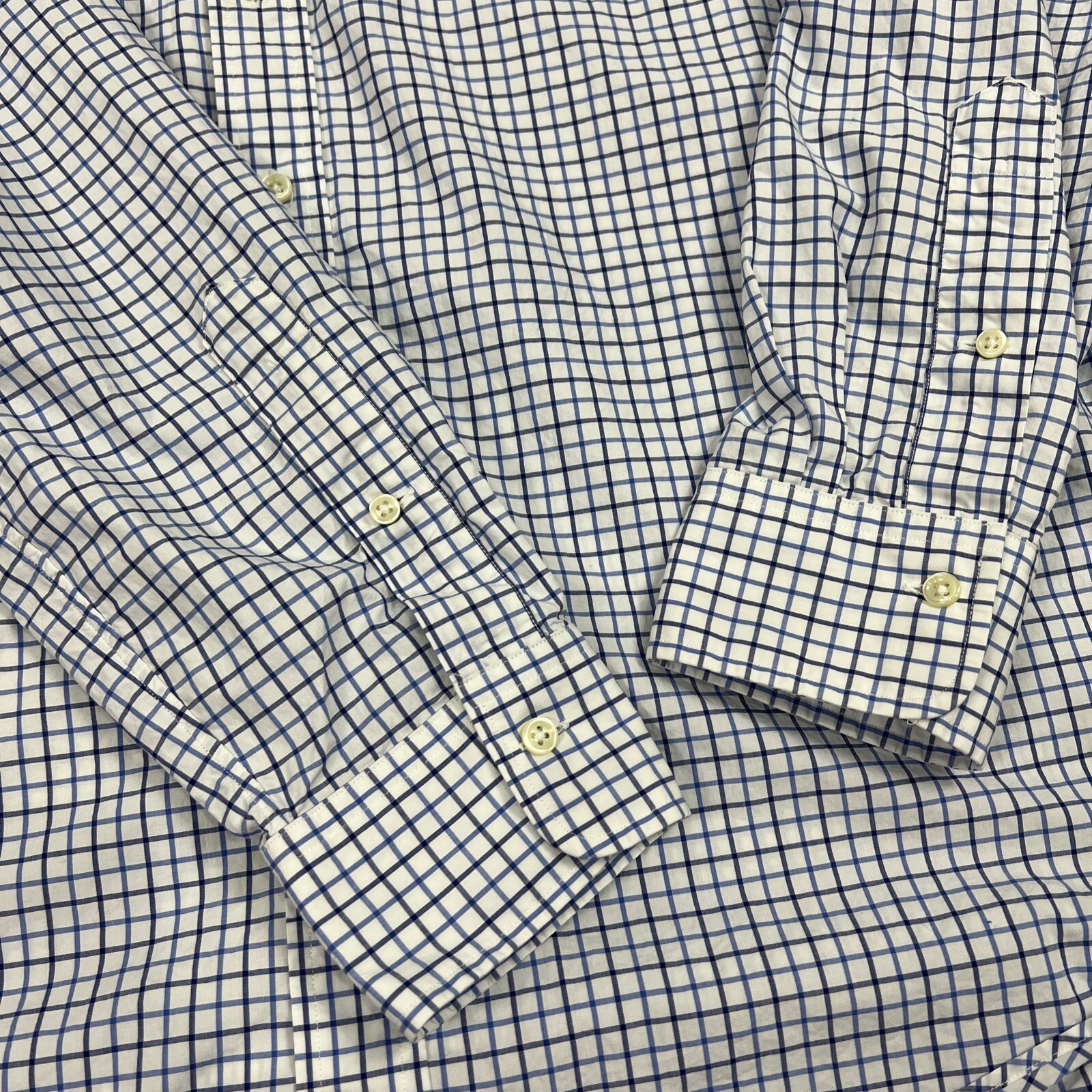Polo Ralph Lauren Camicia da Uomo Grande Blu Picnic Quadri Cotone Bottone Pony