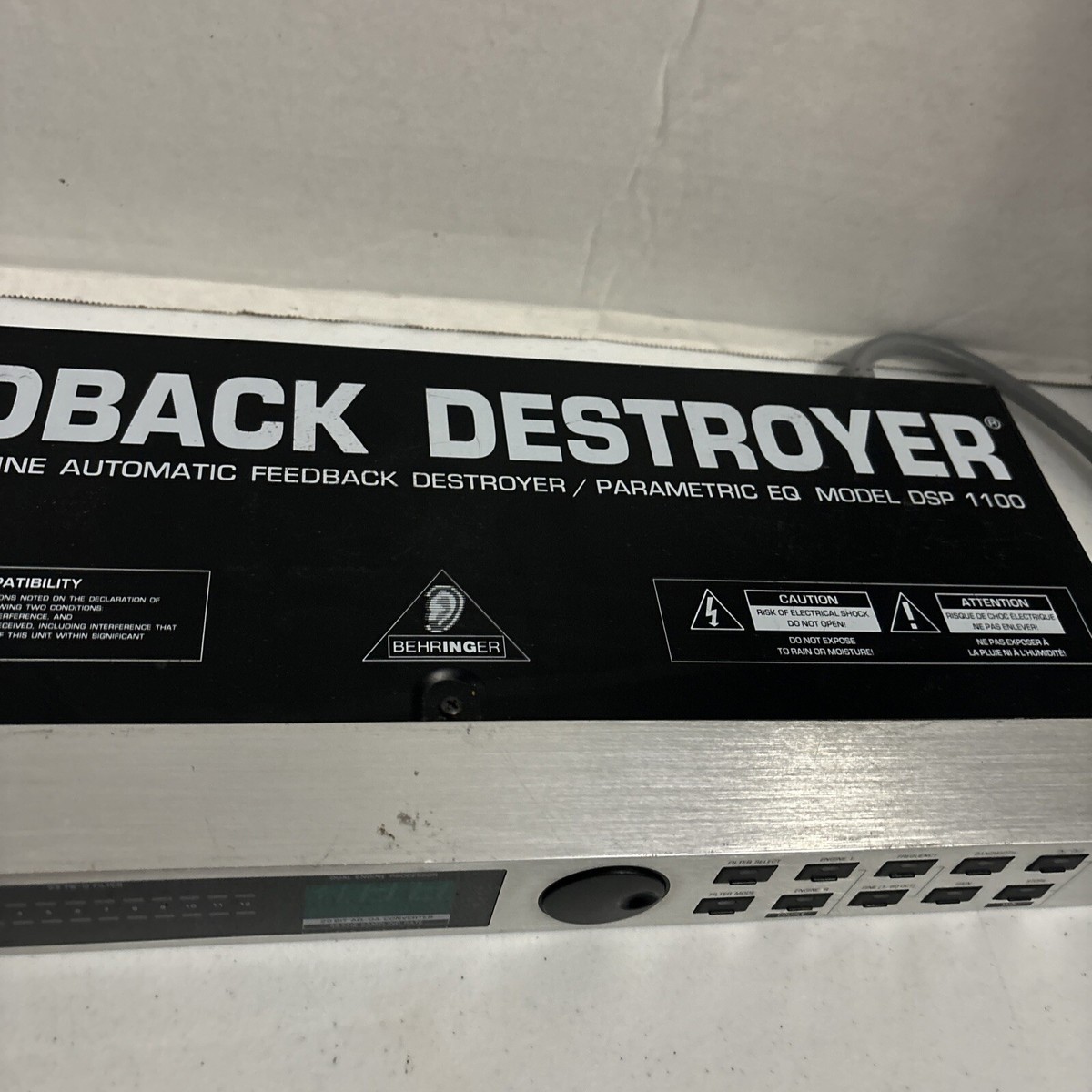 BEHRINGER FEEDBACK DESTROYER 「DSP 1100P」 Behringer DSP 1100P 24-Bit Dual Engine Automatic Feedback