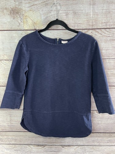 Merona Blue Sweater 3/4 Sleeves Women's 