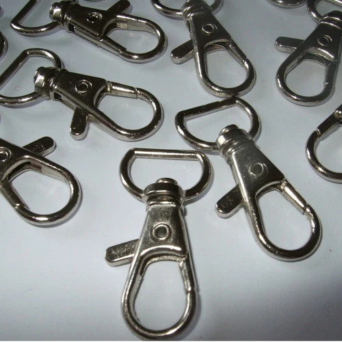 QUALITY  SWIVEL CLIP FOR 10mm STRAPPING, SILVER LOBSTER BAG CLASP KEYRING SC06
