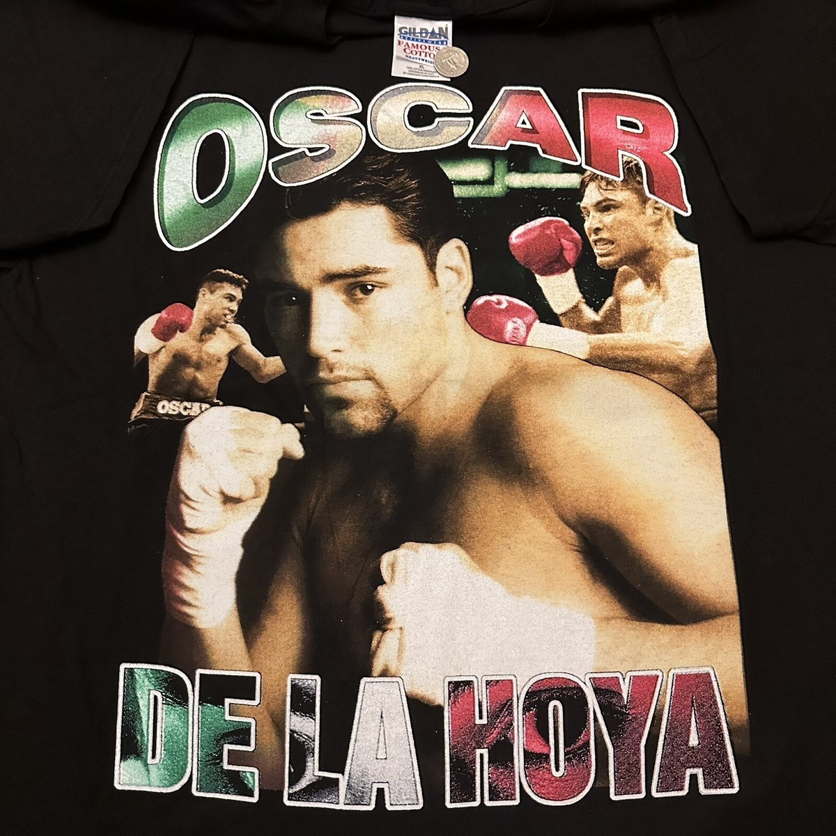 NWOT Vintage 90s Oscar De La Hoya Boxing Rap Tee T-Shirt XL Men