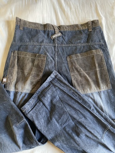 Vintage Paco Jeans Mens 36x31 Blue Denim BAGGY Wide Leg Skater Rave Y2K Corduroy