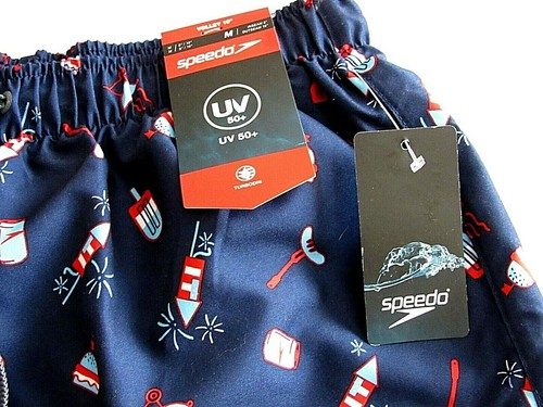 Pantaloncini da bagno uomo Speedo taglia M blu novità stampa coulisse UV 50 nuovi - Foto 3 di 4