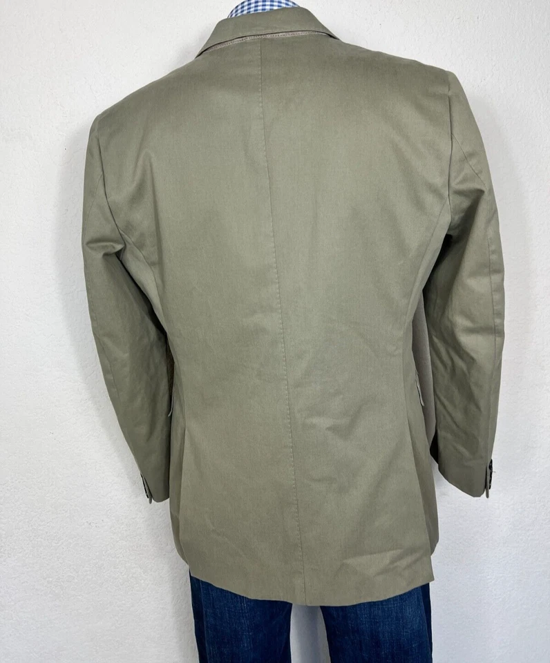 Chaqueta Abrigo Deportivo Banana Republic TESSUTI SONDRIO Tela Algodón Para Hombre 40R Foto 4 de 4