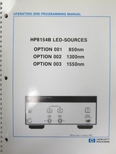 HP 8154B Led-Sources Operating & Programming Manual 08154-90012