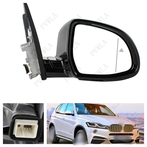 For Bmw X3 G01 G08 2018-2021 White Painted 5-Pin Mirror Blind Spot Right Side