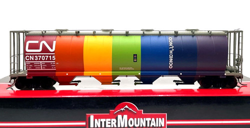 HO INTERMOUNTAIN 45225-12 TOLVA CILÍNDRICA 4 BAHÍAS ARCO IRIS NACIONAL CANADIENSE CN | Zustand: Used