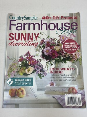 Farmhouse Style Magazine DIY Summer 2021 Sunny Decorating Peach Dishes Outdoors