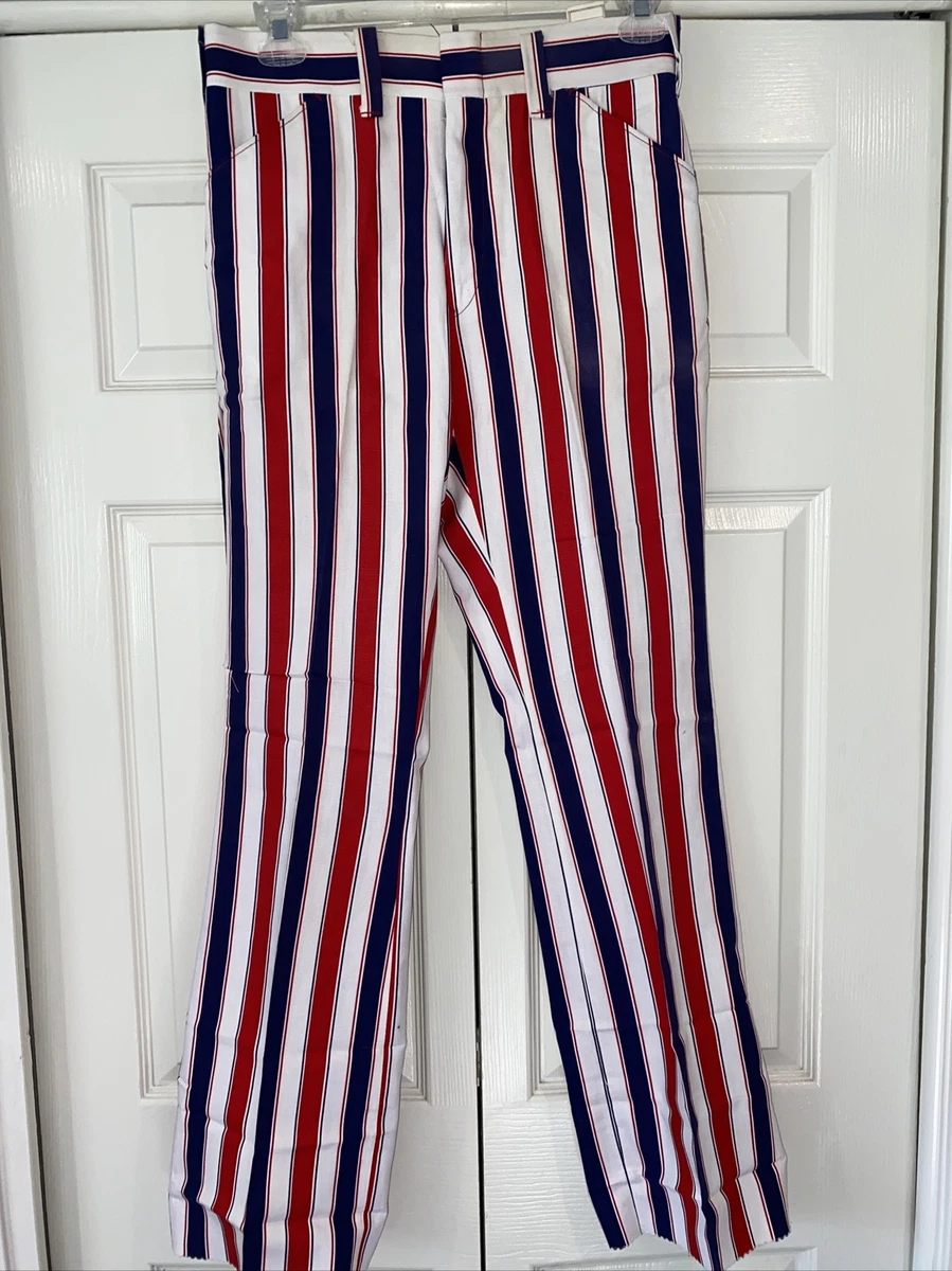 Mens blue cheap striped pants