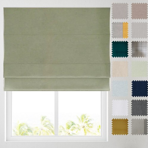 Soft Textured Ara Roman Blinds - Choice of Deluxe or Standard Headrail - Picture 69 of 96