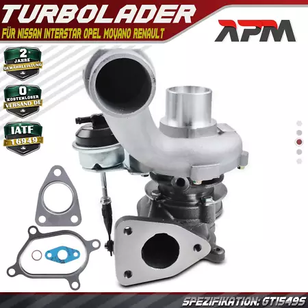 Turbolader NISSAN INTERSTAR Bus dCI 90 (X70)