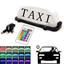 Colorful Remote Control Taxi Top Light Roof Sign USB Rechargeable Battery Magnet
