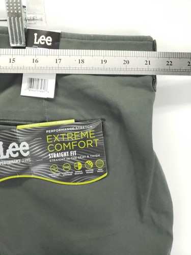 NEW Lee Pants Mens Charcoal Performance Stretch Wrinkle Resist Extreme Comfort - Picture 7 of 12