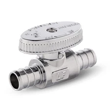 EFIELD 1/2"x1/2"PEX Crimp Straight Stop Valve 1/4 Turn  Shut Off Valve,No Lead