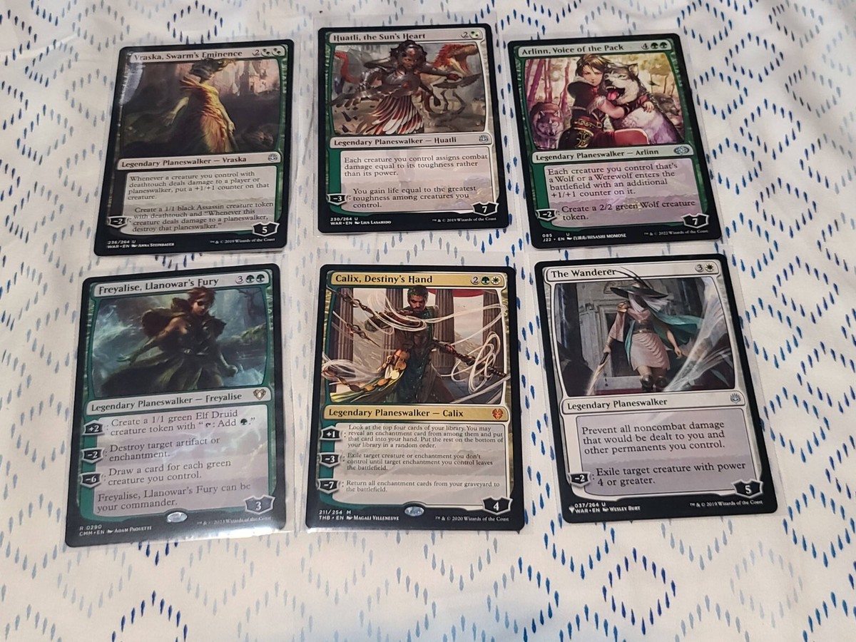 MTG Planeswalker x6-Freyalise Llanowar's Fury,Calix Destiny's Hand