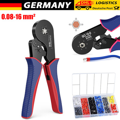 0,08-16mm² Crimpzange Aderendhülsen Set Presszange Aderendhülsenzange Zangen