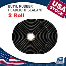 2 Roll 13FT Car Auto Butyl Tape Rubber Glue Headlight Sealant Retrofit Reseal