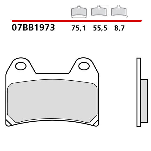 Paire Plaquettes de Frein Avant BREMBO Moto Guzzi V9 X-Track 850 17> - Photo 1/7