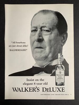 Vintage 1967 Walker s DeLuxe Bourbon Whiskey Print Ad