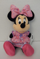 Disney  Just Play  Small Minnie Mouse Plush  Pink  Purple Polka Dot Dress