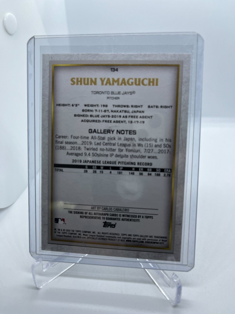 2020 Topps Gallery Auto Shun Yamaguchi #134 Rookie Autograph RC