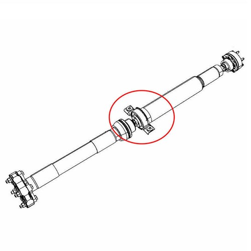 For 10-16 Jeep Grand Cherokee Rear Driveshaft Center Support Bearing 52853646AE - Picture 7 of 8