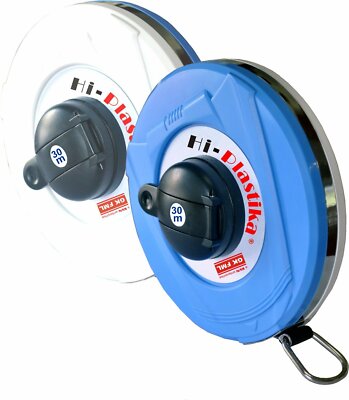 2x Freemans Maße Mikrofaser Hi-Plastik Maßband, 30 Meter, blau